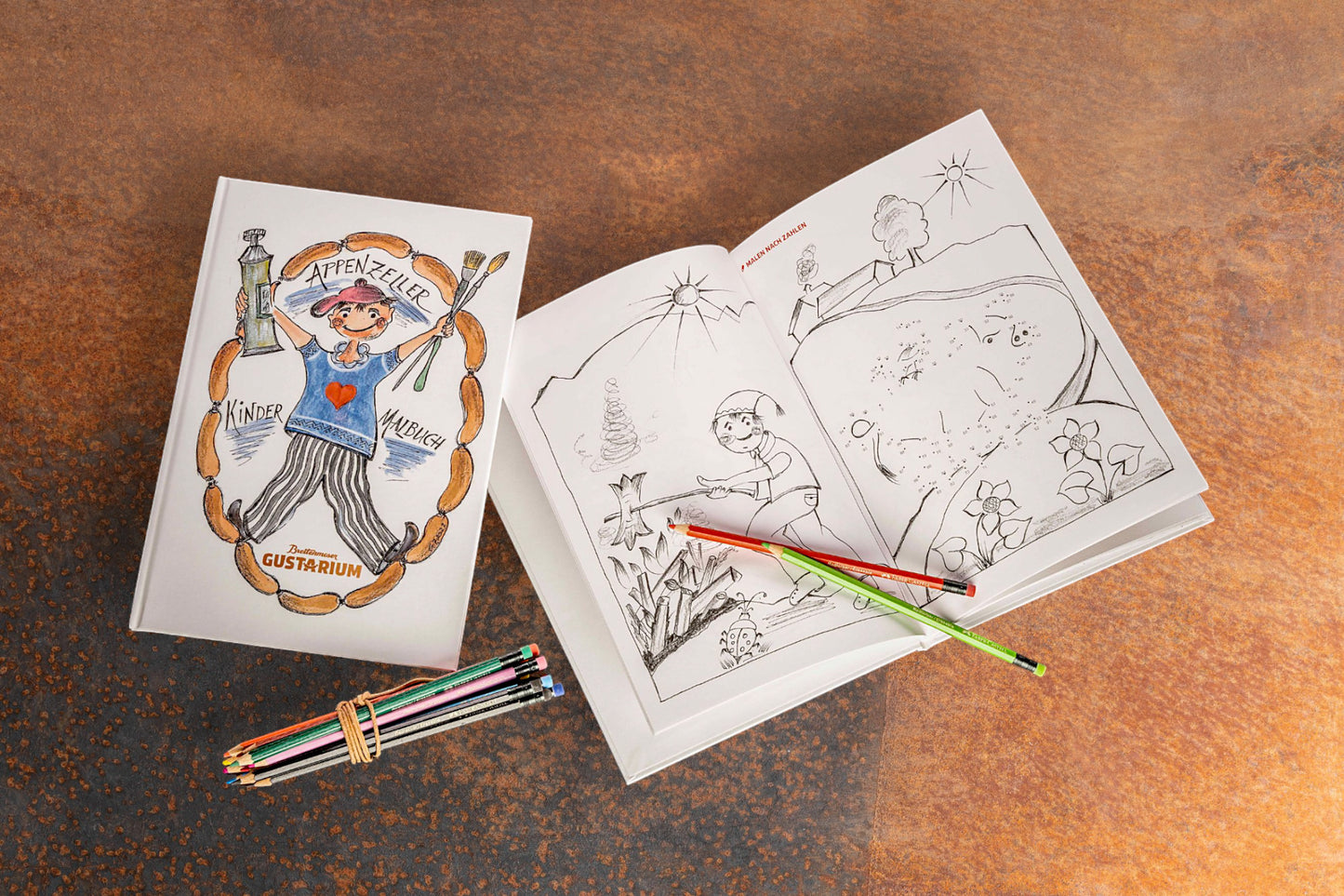 Appenzeller Kindermalbuch von der Künstlerin Gret Zellweger