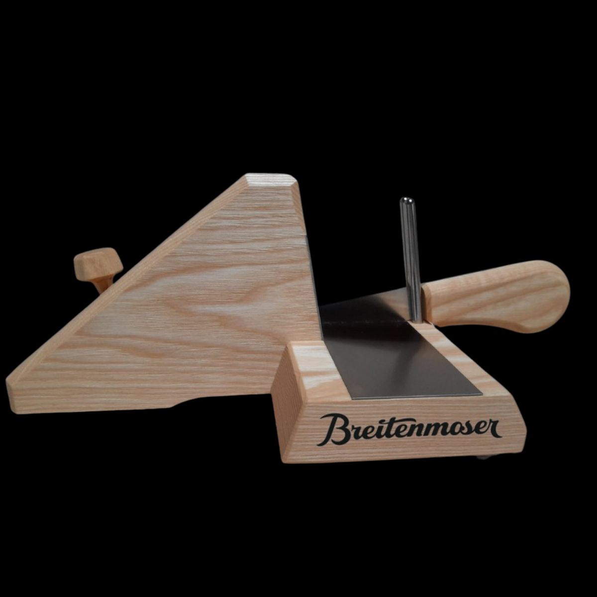 Wurstschneider Holz und Chromstahl