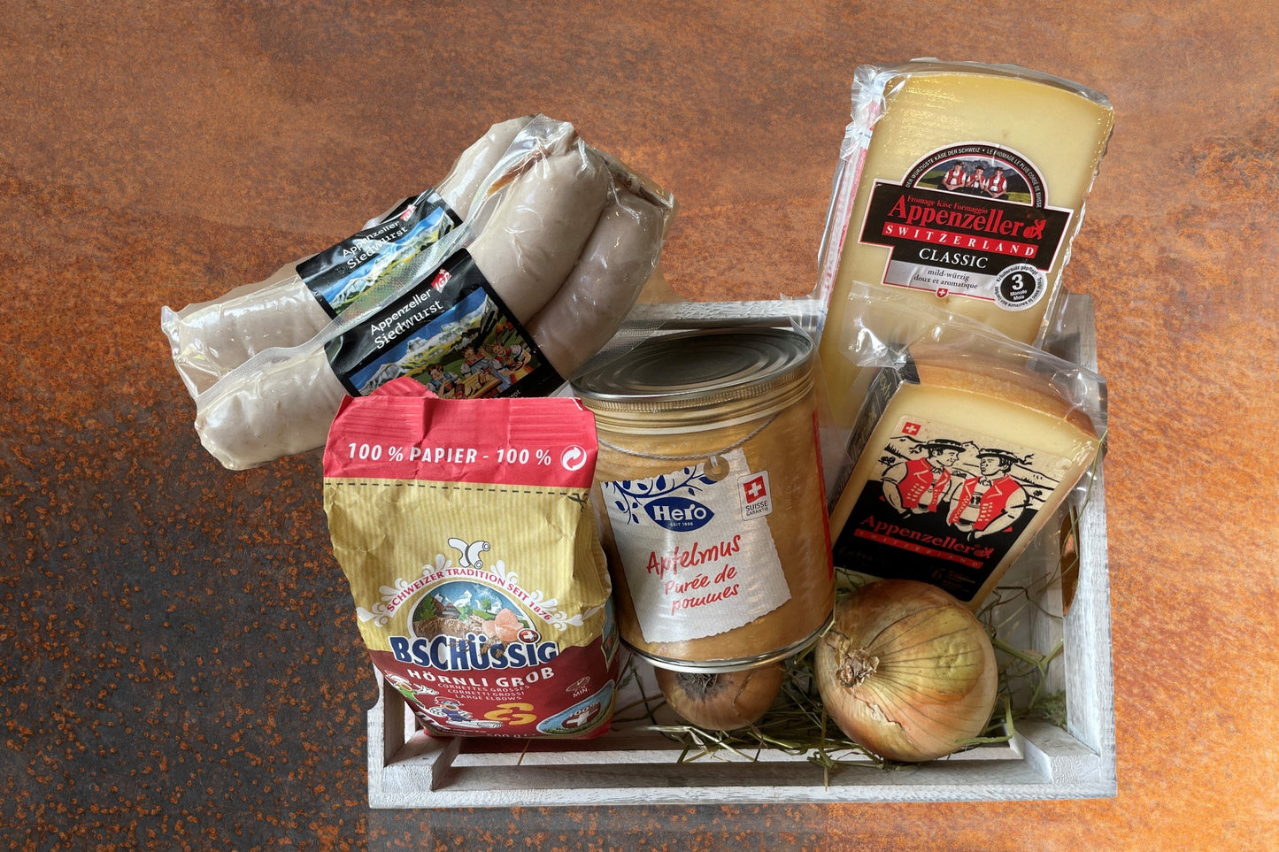 Geschenkharass "Siedwurst Gnossmenü"